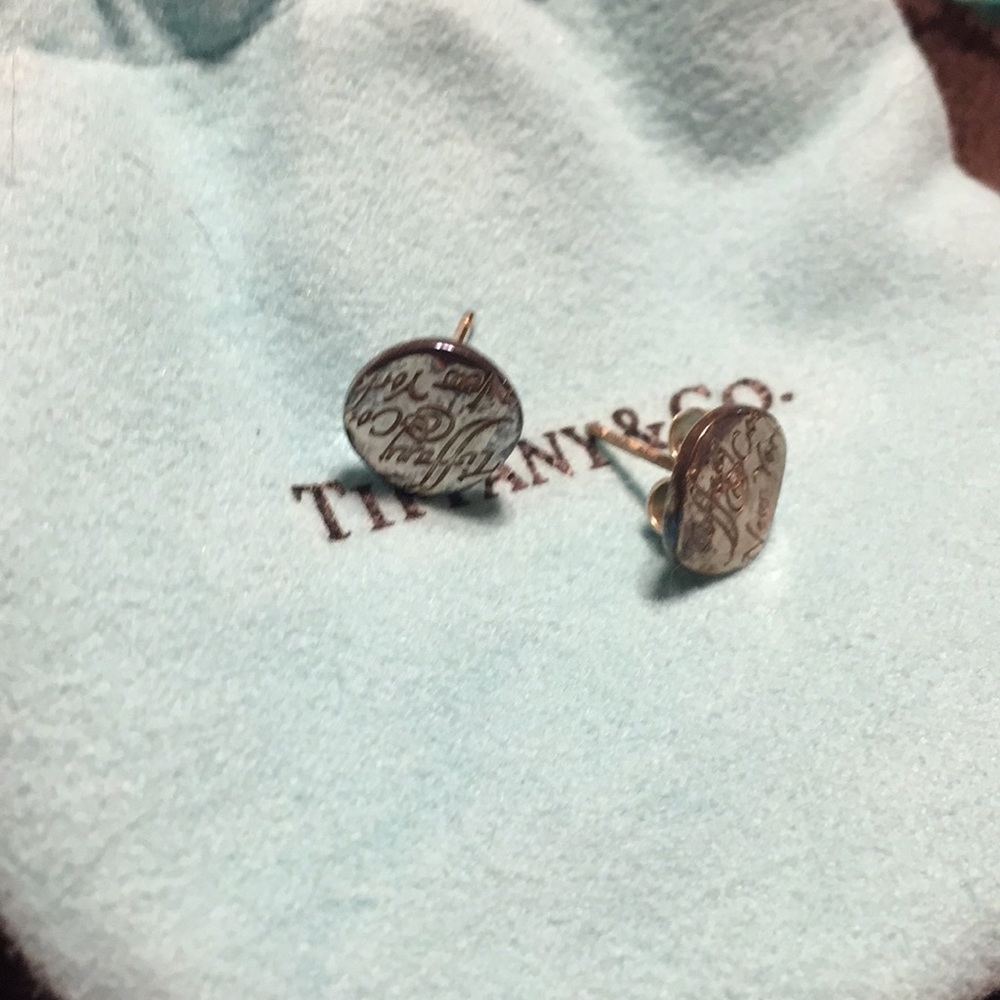 Tiffany & Co. silver wavy studs